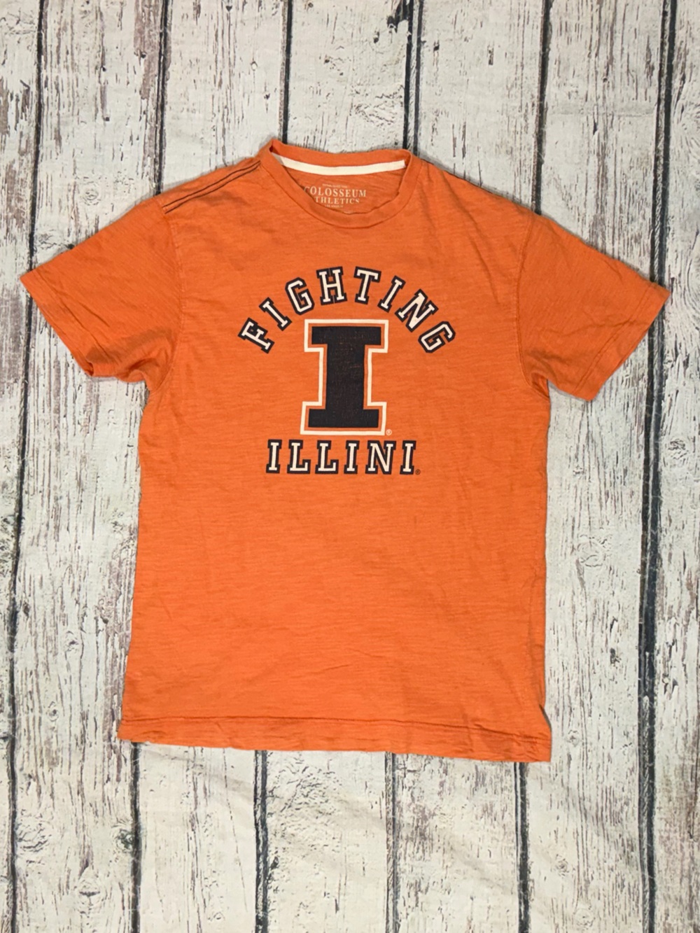 Illinois Fighting Illini Retro NCAA Crewneck Collegiate Sports Tshirt